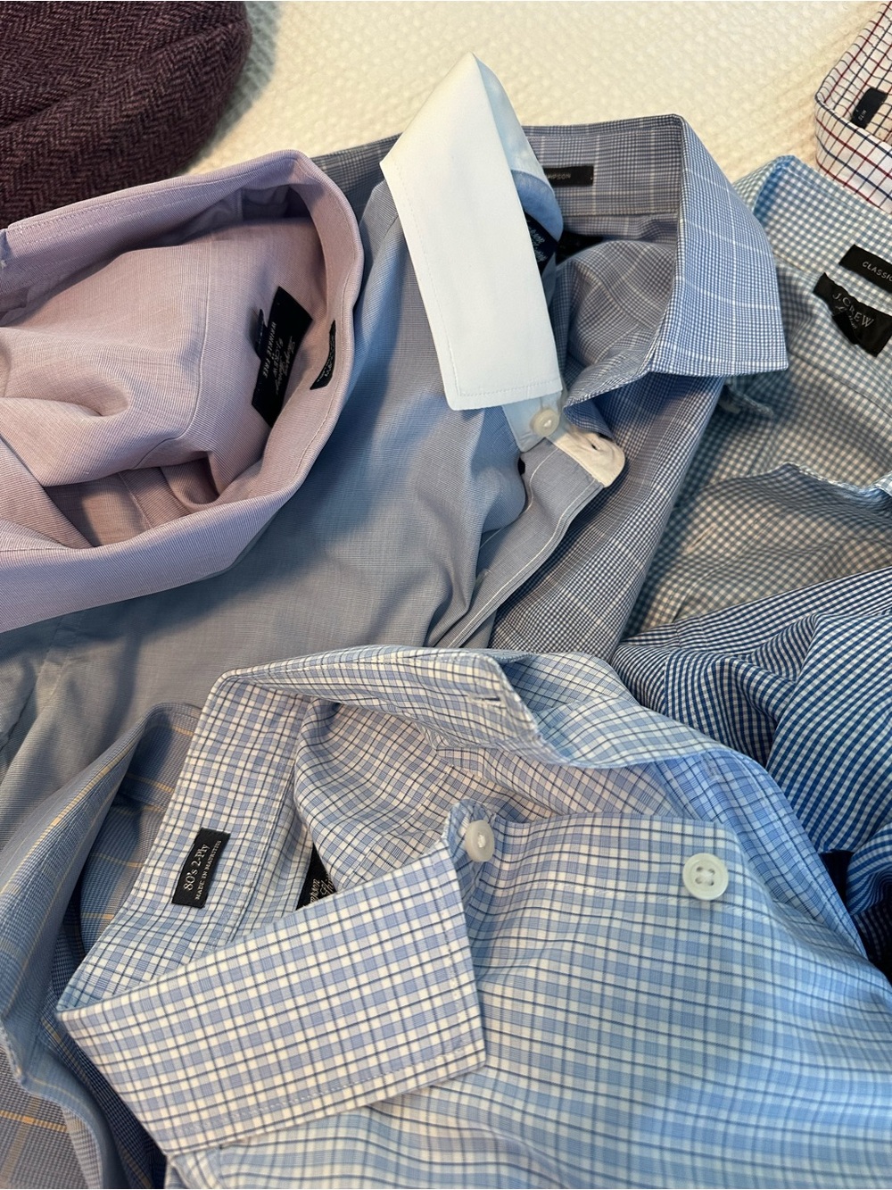 Assortment of 9 perfect SMALL J. Crew Mixed Dress Shirts Bundle